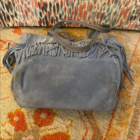 *Vintage* Miu Miu Suede Fringe Bag - Picture 5 of 7